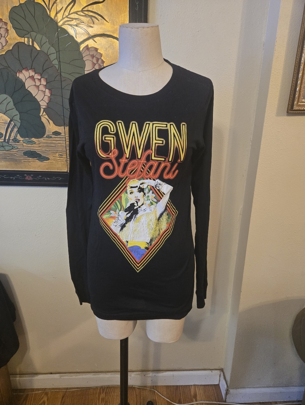 Gwen Stefani Bella Canvas Black Graphic Long Sleeve Tee Size S Preowned